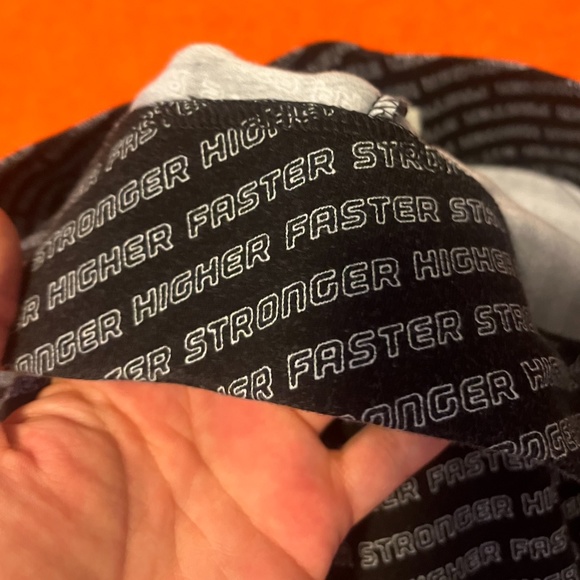 Retro high rise sporty motivational organic cotton leggings EUC - Picture 4 of 8